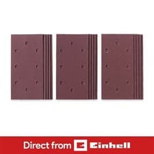 Image of Einhell 15x Sanding Sheets For Orbital Sanders 187mm x 93mm Quick-Stick Abrasive