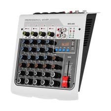 Image of MIX-400 Professional Audio Mixer 6 Channel Live Studio Power Mixing Amplifier 