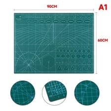 Image of A1 A2 A3 Double Sided Work Cutting Mat With Measurement Grid Waterproof Washable
