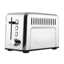 Image of ProCook 2 Slice Toaster 900W with Variable Browning Level - Stainless Steel 8492
