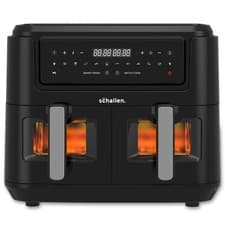 Image of Schallen Dual Air Fryer Smart Timer Energy Saving Large 9L Family Size Cooker