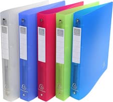 Image of Exacompta Chromaline PP Semi Rigid Ring Binders A4 4 Ring 40 Mm Spine Single Ra