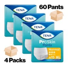 Image of TENA Proskin Pants Normal Extra Large - 4 Packs of 15 (60) Incontinence Pants XL