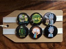 Image of Rick and Morty TV Show - Button Pin Badge Set