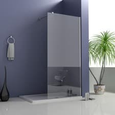 Image of Walk in Wet Room Shower Screen Panel 8mm EasyClean Glass Shower Cubicle