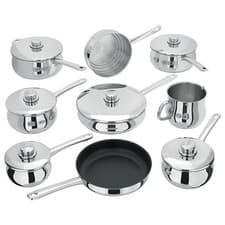 Image of Stellar Cookware Set – 1000 Classic 9pc Set Steel Induction Compatible Pans