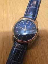 Image of Accurist Men's Everyday 40mm Dial Blue Leather Strap Watch 7339, BNWOB