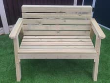 Image of Premium 2 Seater Wooden Classic Garden Bench