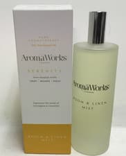 Image of AROMA WORKS SERENITY ROOM & LINEN MIST 100 ML MADE IN UK NIB