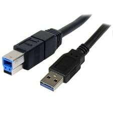 Image of StarTech.com 3m Black SuperSpeed USB 3.0 Cable A to B - M/M - USB 3.0 A to B Cab