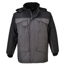 Image of PORTWEST RipStop Contrast Parka Quilted Waterproof Hooded Work Wear Jacket Coat