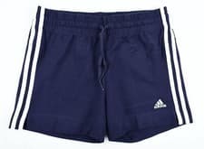 Image of ADIDAS Womens Essential 3-Stripe Slim Shorts, Legend Ink/White, size XS /UK 4-6