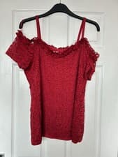 Image of Papaya Lace Bardot Top Size 18