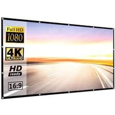 Image of Portable Foldable Projector Screen 16:9 HD Outdoor Home Cinema Theater 3D Movie