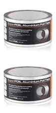 Image of 2x SuperFOIL Aluminium Joining Securing Sealing Insulation Foil Tape 50mm x 30m