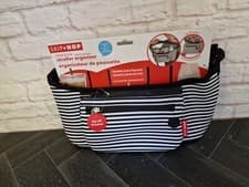 Image of Skip Hop Stroller Organiser  Black /White Stripe Pram, Buggy Storage