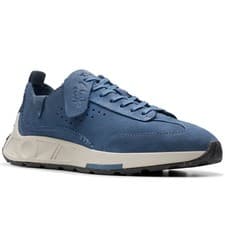 Image of Clarks Craft Speed Blue Nubuck Mens Trainers Size UK 11G/46