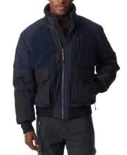 Image of BASS OUTDOOR Men's Mixed-Media Full-Zip Bomber Jacket Caviar medium NWT