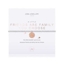 Image of Joma Silver Plated Beaded Bracelet A Little FRIENDS ARE FAMILY YOU CHOOSE + GBag