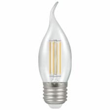 Image of CROMPTON LED Bent-Tip Candle Filament Clear Dimmable 5W 2700K ES E27