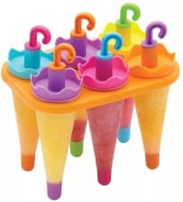 Image of Kitchen Craft Homemade Umbrella Ice Lolly Mould Maker With Stand