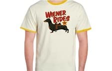 Image of ***NEW*** Funny Wiener Rides T-Shirt - Vintage Adult Humor
