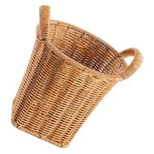 Image of Storage Baskets Plastic Handle Design Woven for Kitchen Decorative