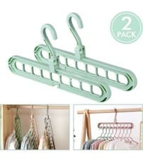 Image of Coat Hangers Clothes Hangers, 2 Pack Space Saving Closet Organizer