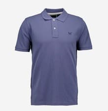 Image of CREW CLOTHING CO BLUE/INDIGO LOGO MELBURY SHORT SLEEVED POLO SHIRT-L-BNWT-CRW114