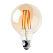 Image of LED Filament Light Bulbs Dimmable Clear Amber Glass Edison B22 E27 Home Decor
