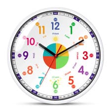 Image of Large Skeleton Metal Roman Wall Clock Big Numerals Giant Round Open Face Clocks