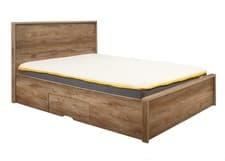 Image of Stockwell Bed Frame Rustic Oak Effect –4ft Small Double, 4ft6 Double & 5ft King