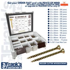 Image of REISSER Cutter Pozi Wood Screws ● Yellow tropicalised coating ● 3.5-6.0