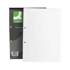 Image of 10x A4 Refill Pad Ruled Feint Margin 2 Hole Punched Headbound Q Connect KF02228
