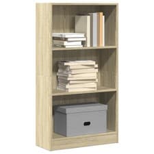 Image of WALPLUS Bookcase Sonoma Oak 60x24x109 cm Engineered Wood Storage Shelf Unit