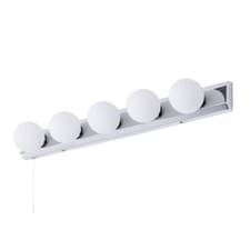 Image of Litecraft Tasmieno Wall Light Hollywood Style Bathroom Fitting - Polished Chrome