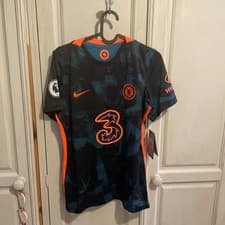 Image of Chelsea Football Shirt 21/22 ladies Size medium Blue Orange Nike Kit BNWT