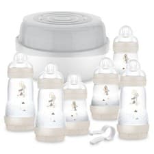 Image of MAM Easy Start Microwave Steam Steriliser with Anti-Colic Baby Bottles