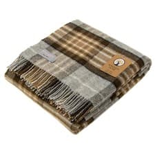 Image of Blanket | Neutral Check Blanket | Neutral Check Throw (F-B22)