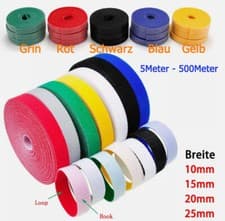 Image of 10/15/20/25mm Back To Back Cable Tie self-adhesive Roll Both Sides Hook Loop Tie