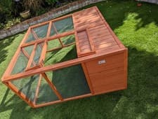 Image of Bunny Business Rabbit And Guinea Pig Run Runs, Partly Sheltered From The...