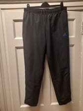 Image of Mens Adidas Samson Pant Black/Royal Blue size L NEW with Tags