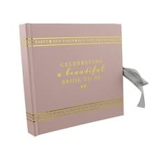 Image of Hen Party Photo Album with “Celebrating a Beautiful Bride To Be” Writing, Pink a