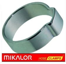 Image of O Clips Mild Steel Zinc 1 Ear Plated, Full Range packed in bags of 10,Hose Clips