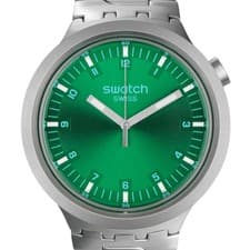 Image of Swatch Big Bold Irony Forest Green Dial Stainless Steel Bracelet SB07S101G