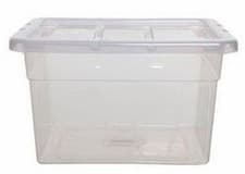 Image of 40cm Spacemaster Maxi Clear 20 Litre Storage Box with Lid - 40 x 33 x 25
