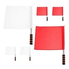Image of 6 Pcs Linesman Official Flag Red Replacement Soccer Flags Commanding Referee