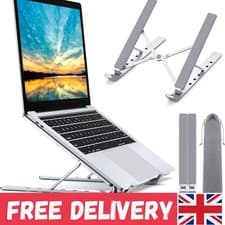 Image of Aluminum Adjustable Laptop Stand - Ventilated Design for Optimal Comfort