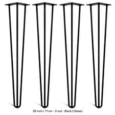 Image of 4x Premium Hairpin Table Legs + FREE Screws, Guide, AND Protector Feet Worth £8!