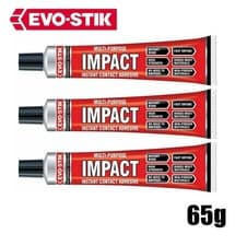 Image of 3 x EVO-STIK Multi-Purpose Glue Impact Instant Contact Adhesive 65g Fast Drying